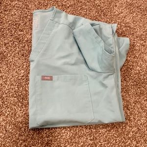 FIGS sea glass one pocket scrub top